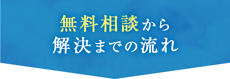 無料相談から解決までの流れ